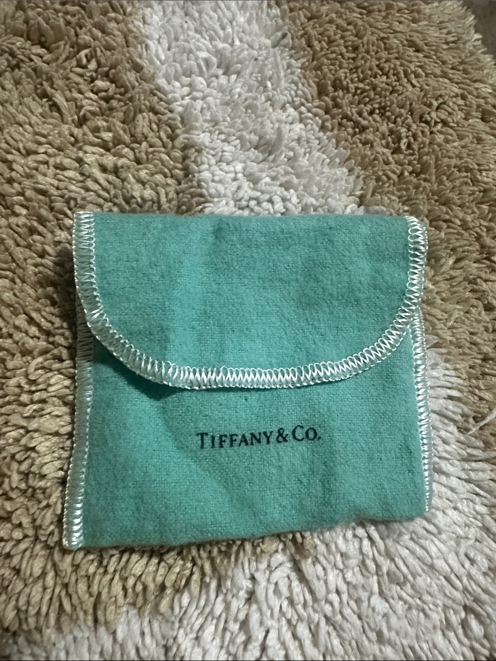 Tiffany & Co. Robin's Egg Blue Velvet Jewelry Pouch